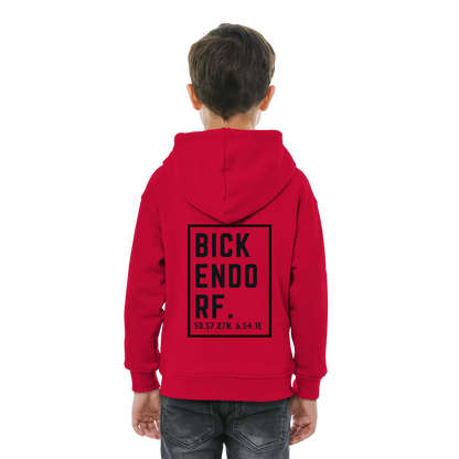 Bickendorf Koordinaten (großer Druck auf dem Rücken) - Kids Basic Hoodie