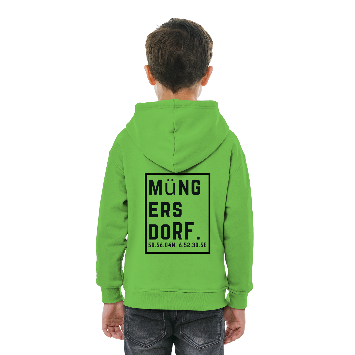 Müngersdorf Koordinaten (großer Druck auf dem Rücken) - Kids Basic Hoodie