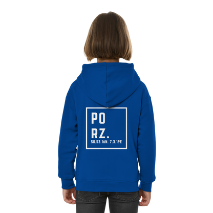 Porz Koordinaten (großer Druck Rücken) - Kids Basic Hoodie