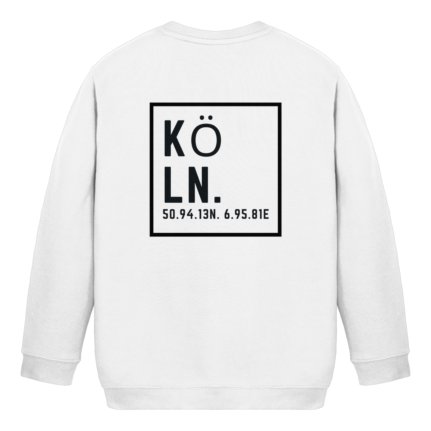 Köln Koordinaten (großer Druck auf dem Rücken) - Kids Basic Sweatshirt