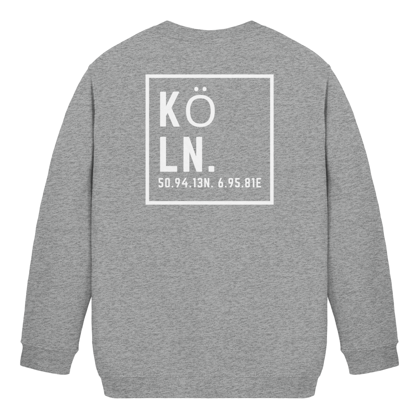 Köln Koordinaten (großer Druck auf dem Rücken) - Kids Basic Sweatshirt