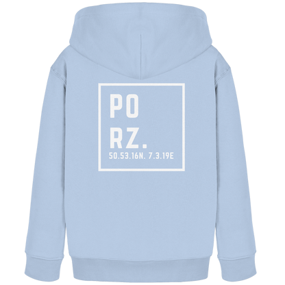 Porz Koordinaten (großer Druck Rücken) - Kids Organic Hoodie