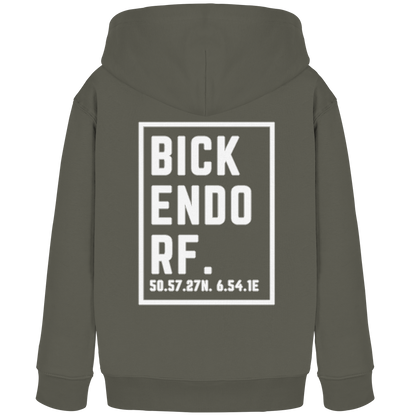 Bickendorf Koordinaten (großer Druck auf dem Rücken) - Kids Organic Hoodie