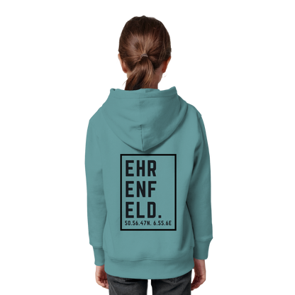 Ehrenfeld Koordinaten (großer Druck auf dem Rücken) - Kids Organic Hoodie