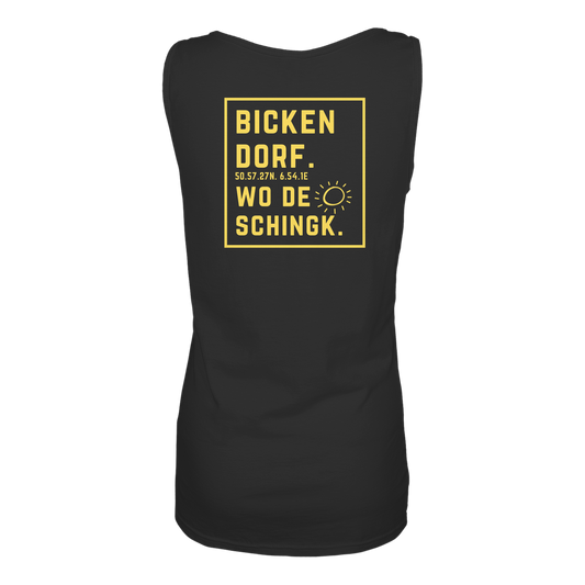 Wo de Sonn schingk - Bickendorf Druck Rücken - Ladies Tank-Top