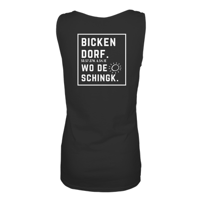 Wo de Sonn schingk - Bickendorf Druck Rücken - Ladies Tank-Top
