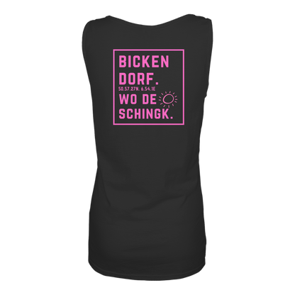 Wo de Sonn schingk - Bickendorf Druck Rücken - Ladies Tank-Top