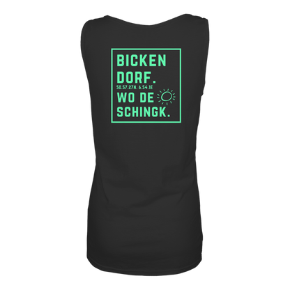 Wo de Sonn schingk - Bickendorf Druck Rücken - Ladies Tank-Top