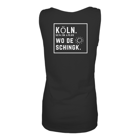 Wo de Sonn schingk - Köln Druck Rücken  - Ladies Tank-Top