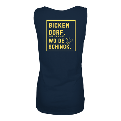 Wo de Sonn schingk - Bickendorf Druck Rücken - Ladies Tank-Top
