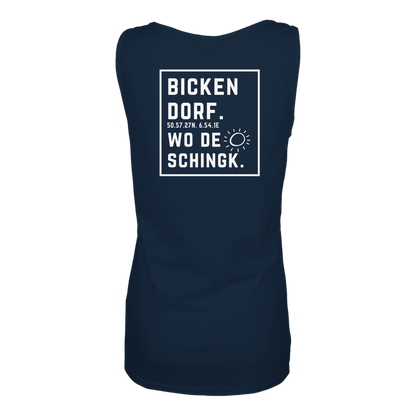 Wo de Sonn schingk - Bickendorf Druck Rücken - Ladies Tank-Top