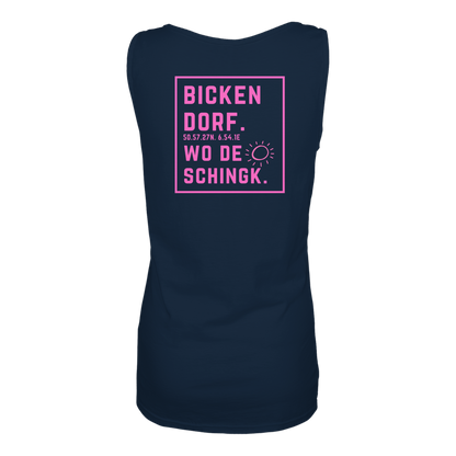 Wo de Sonn schingk - Bickendorf Druck Rücken - Ladies Tank-Top
