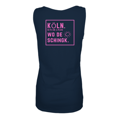 Wo de Sonn schingk - Köln Druck Rücken - Ladies Tank-Top