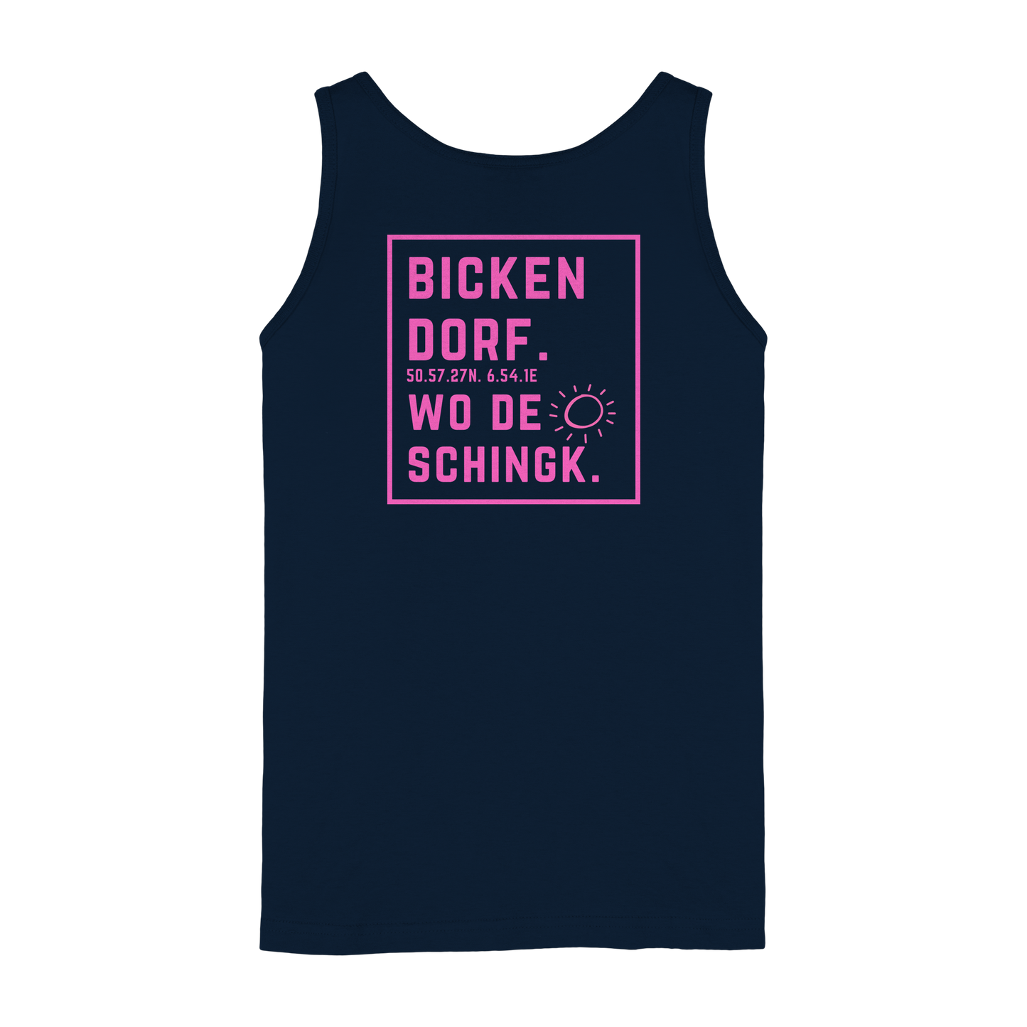 Wo de Sonn schingk - Bickendorf Druck Rücken - Ladies Tank-Top