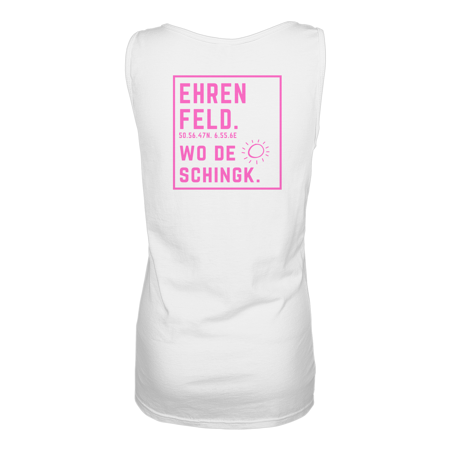 Wo de Sonn schingk - Ehrenfeld Druck Rücken  - Ladies Tank-Top