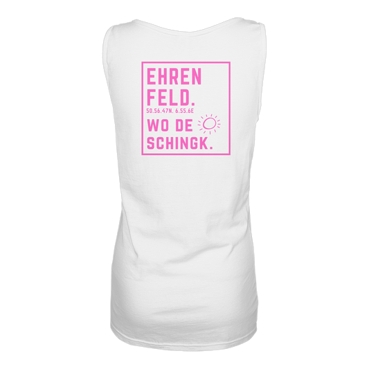 Wo de Sonn schingk - Ehrenfeld Druck Rücken  - Ladies Tank-Top