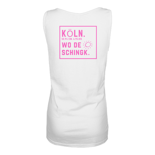 Wo de Sonn schingk - Köln Druck Rücken - Ladies Tank-Top