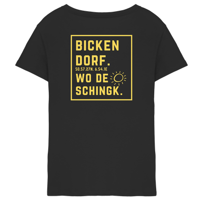 Wo de Sonn schingk - Bickendorf Druck Rücken - Ladies V-Neck Shirt