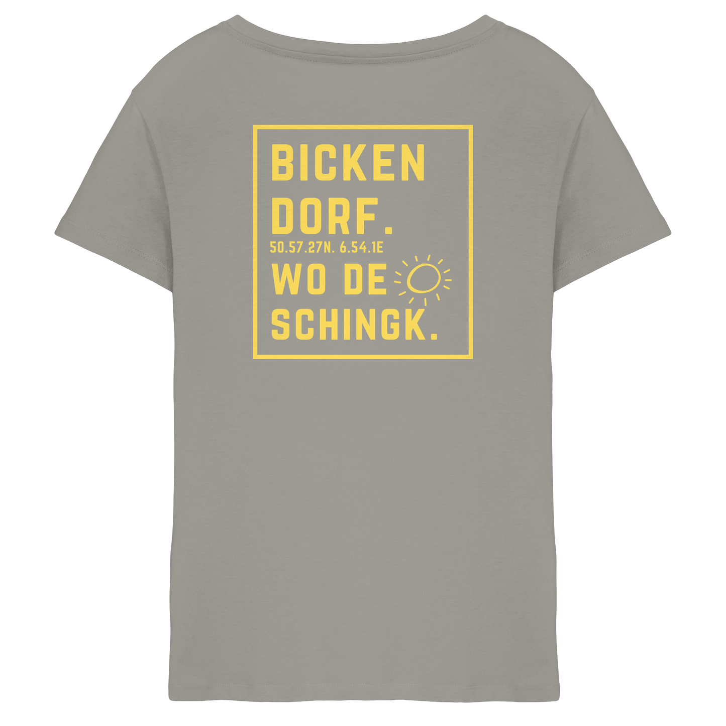 Wo de Sonn schingk - Bickendorf Druck Rücken - Ladies V-Neck Shirt