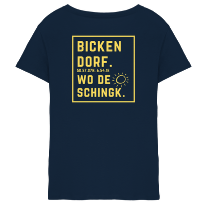 Wo de Sonn schingk - Bickendorf Druck Rücken - Ladies V-Neck Shirt