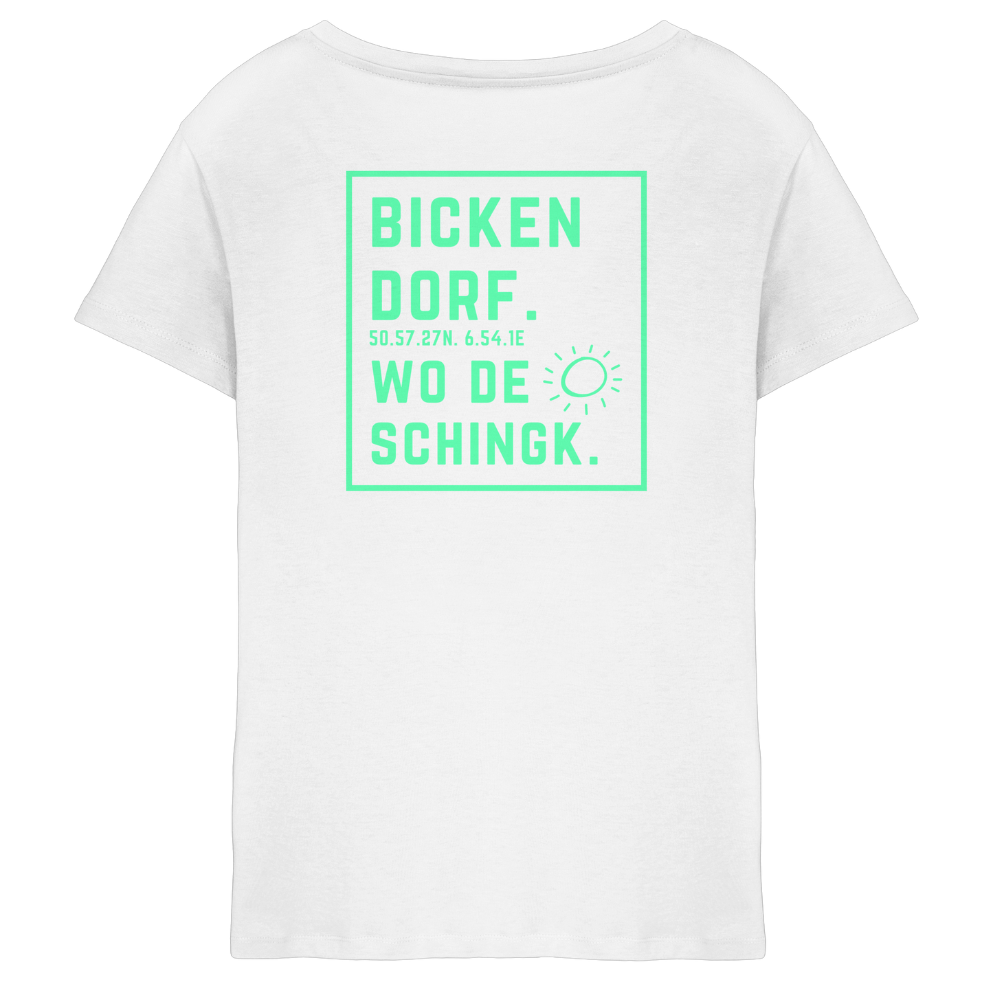 Wo de Sonn schingk - Bickendorf Druck Rücken - Ladies V-Neck Shirt