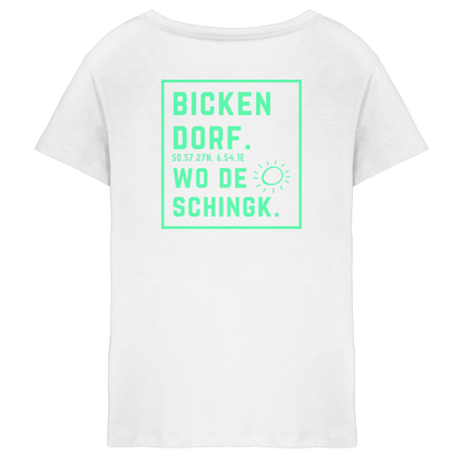Wo de Sonn schingk - Bickendorf Druck Rücken - Ladies V-Neck Shirt