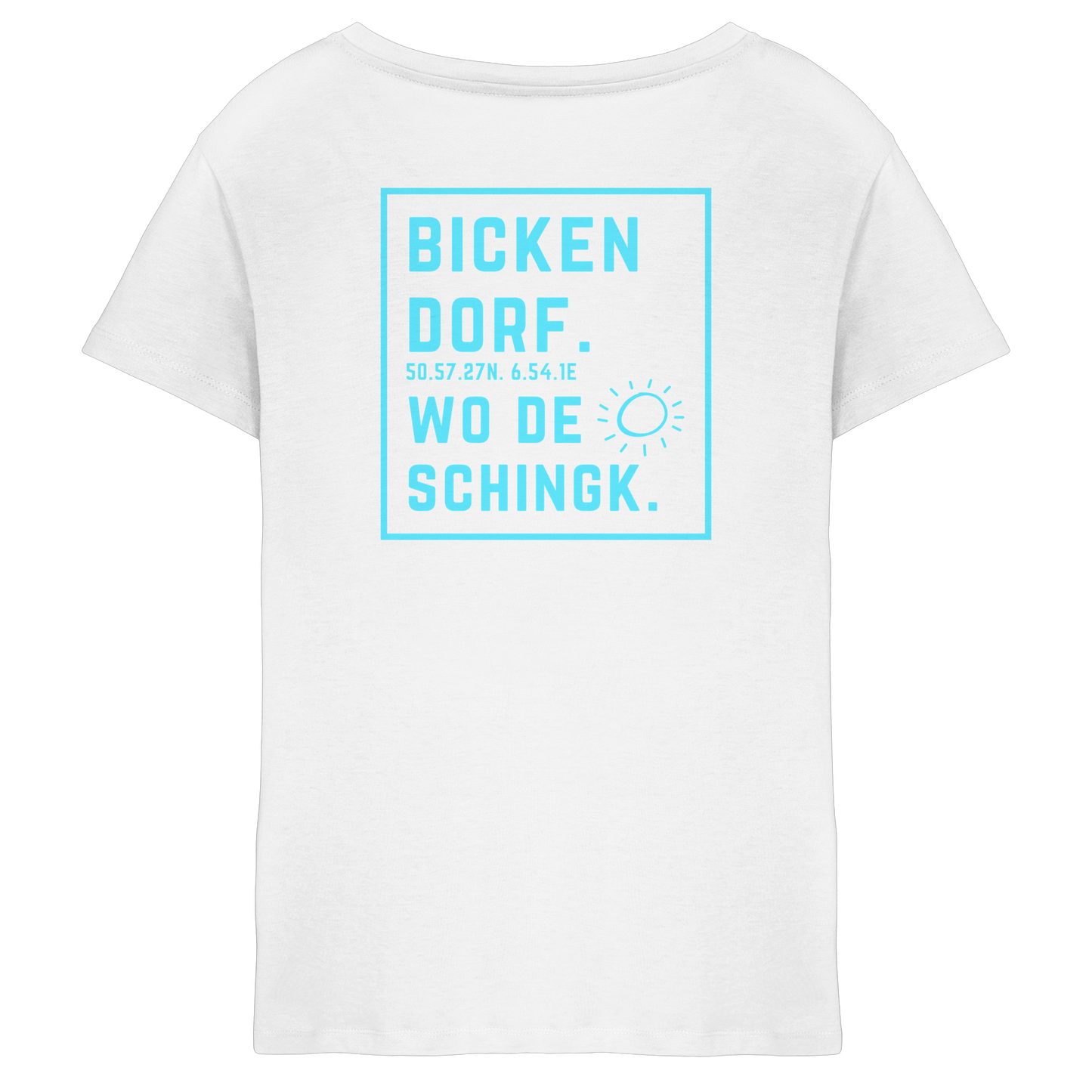 Wo de Sonn schingk - Bickendorf Druck Rücken - Ladies V-Neck Shirt