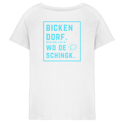 Wo de Sonn schingk - Bickendorf Druck Rücken - Ladies V-Neck Shirt