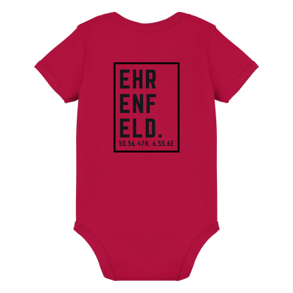 Ehrenfeld Koordinaten (großer Druck auf dem Rücken) - Organic Baby Bodysuit
