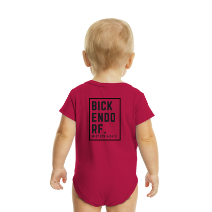 Bickendorf Koordinaten (großer Druck Rücken) - Organic Baby Bodysuit