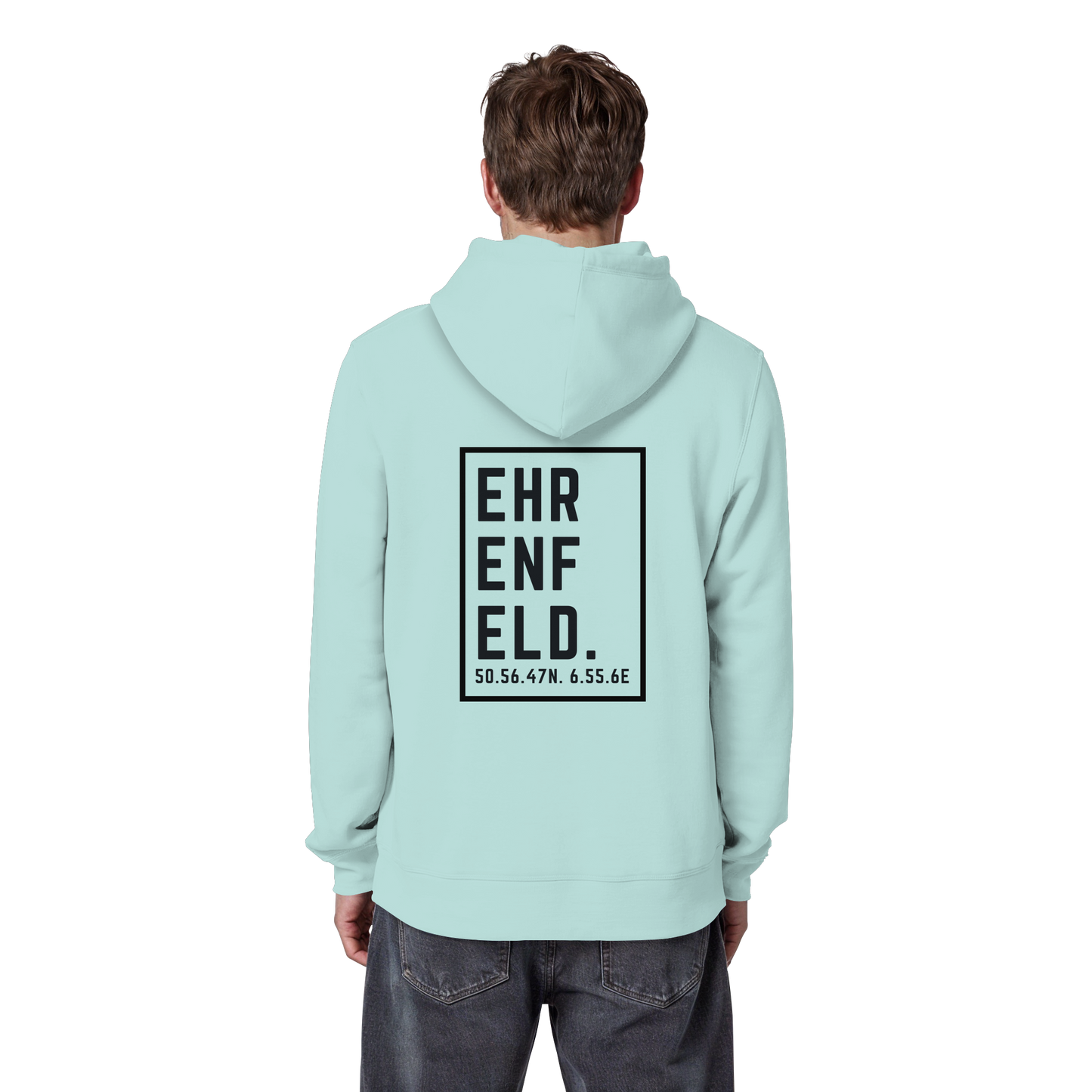 Ehrenfeld Koordinaten (großer Druck auf dem Rücken) - Organic Basic Hoodie