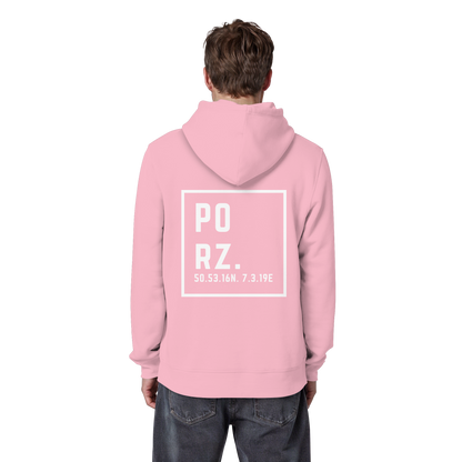 Porz Koordinaten (großer Druck Rücken)  Organic Basic Hoodie