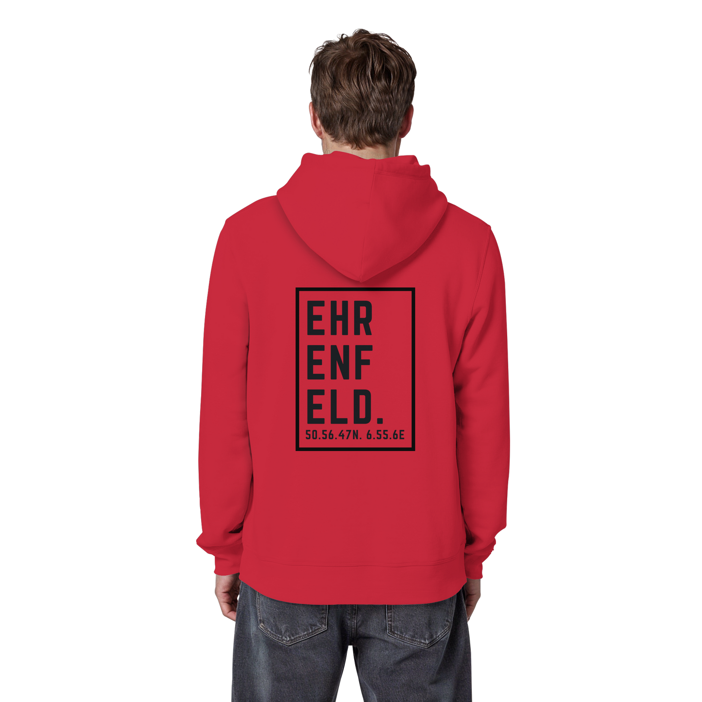 Ehrenfeld Koordinaten (großer Druck auf dem Rücken) - Organic Basic Hoodie