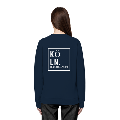 Köln Koordinaten (großer Druck auf dem Rücken) - Organic Basic Unisex Sweatshirt
