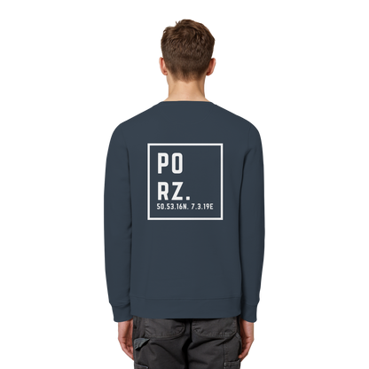 Porz Koordinaten (großer Druck Rücken) - Organic Basic Unisex Sweatshirt