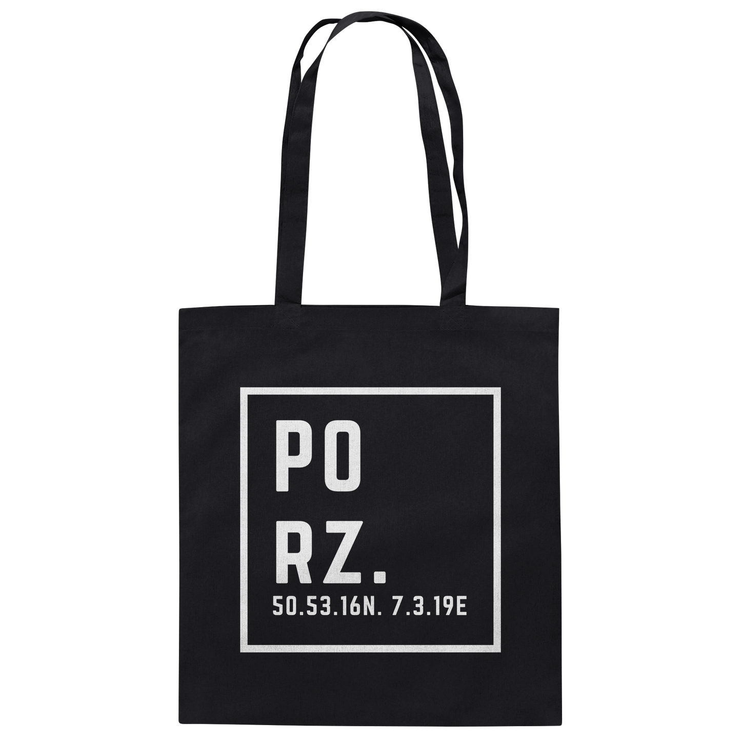 Porz Koordinaten (Druck)  - Organic Cotton Bag