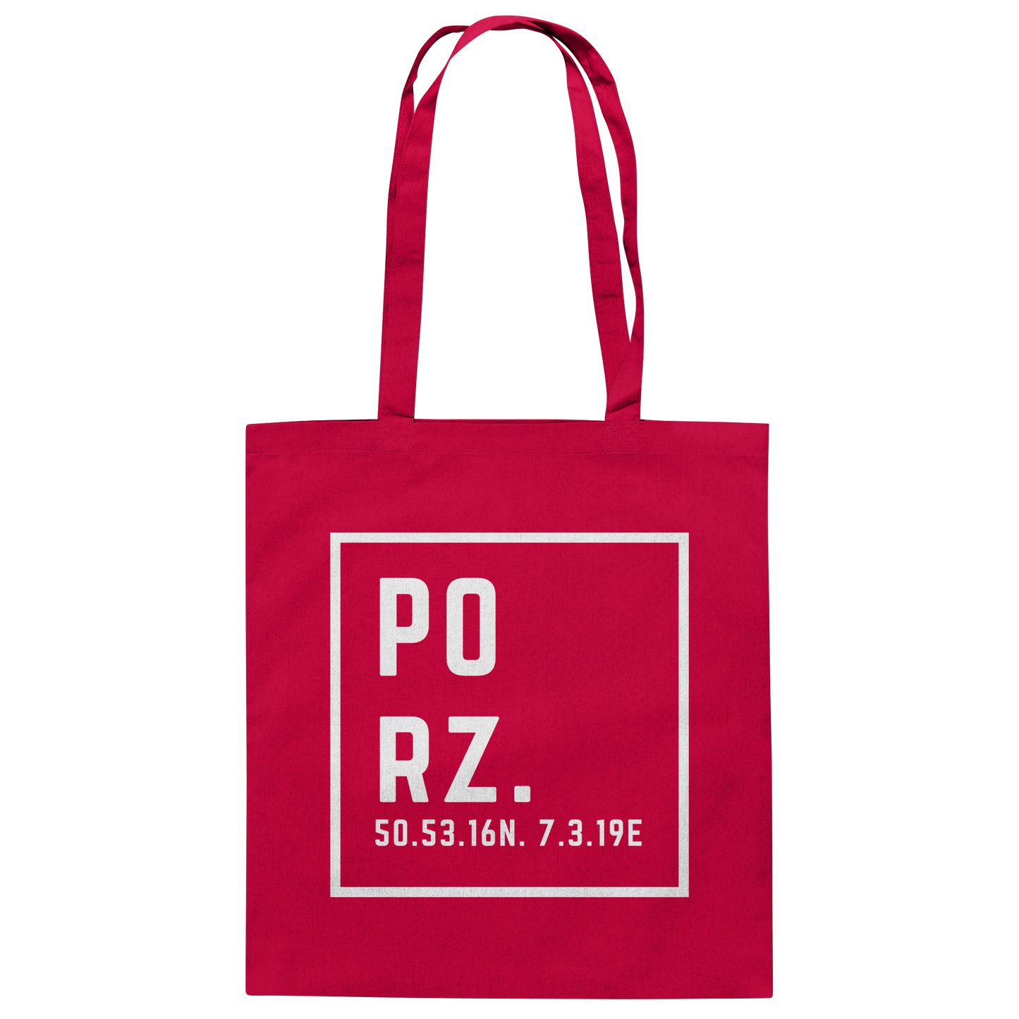 Porz Koordinaten (Druck)  - Organic Cotton Bag