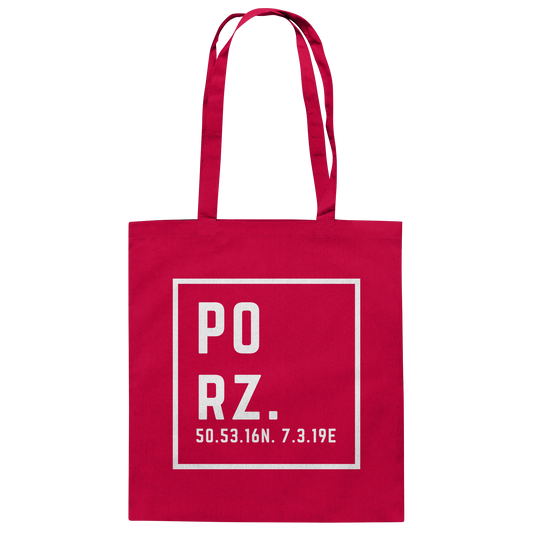 Porz Koordinaten (Druck)  - Organic Cotton Bag