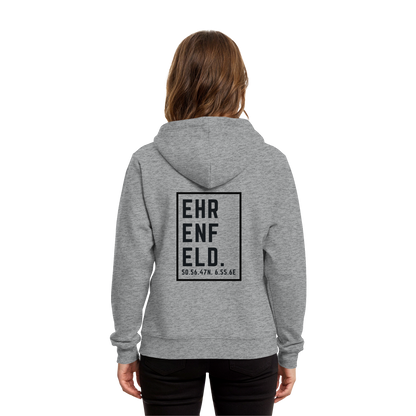 Ehrenfeld Koordinaten (großer Druck auf dem Rücken) - Organic Hoodie B&C