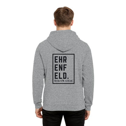 Ehrenfeld Koordinaten (großer Druck auf dem Rücken) - Organic Hoodie B&C