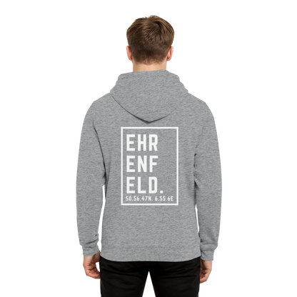 Ehrenfeld Koordinaten (großer Druck auf dem Rücken) - Organic Hoodie B&C