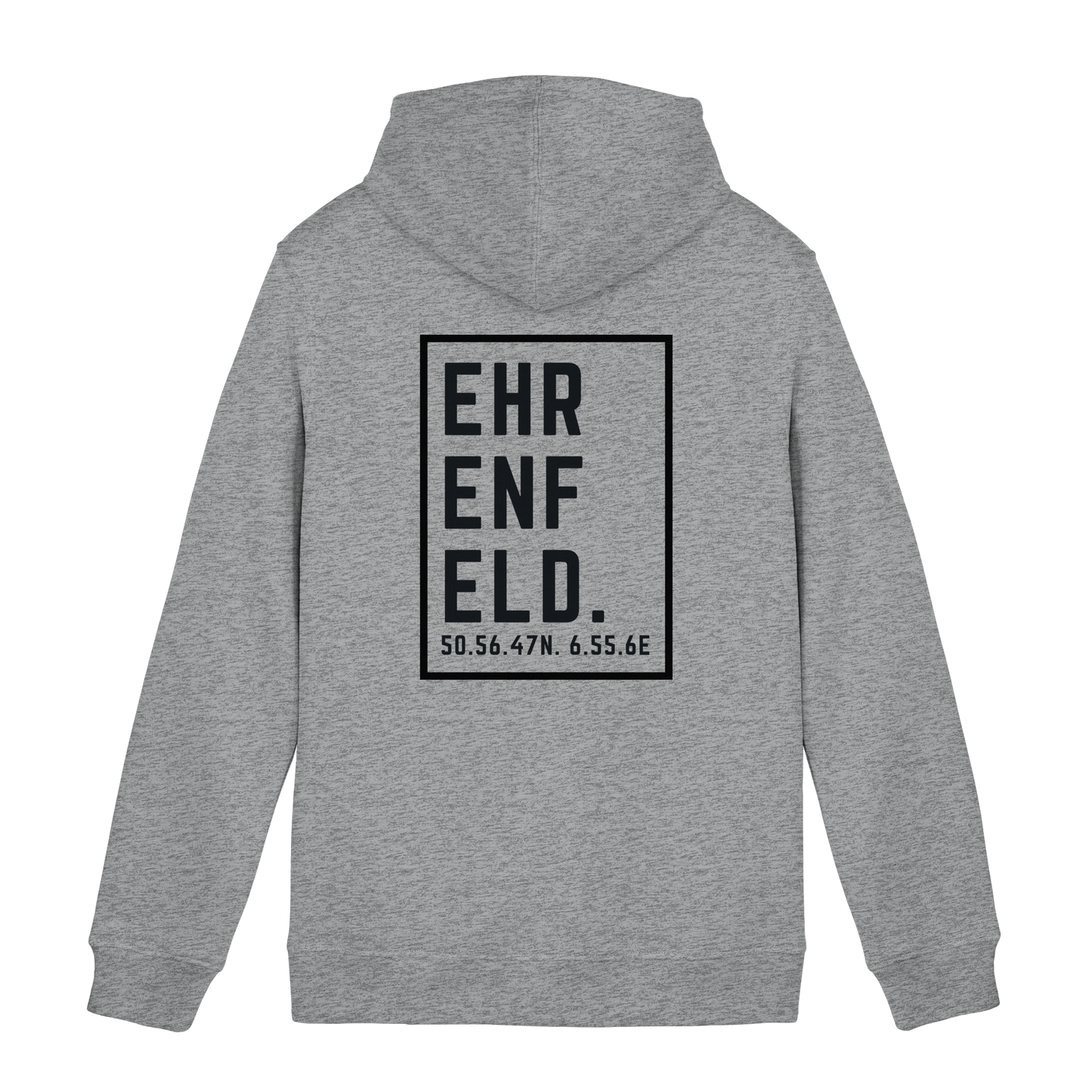 Ehrenfeld Koordinaten (großer Druck auf dem Rücken) - Organic Hoodie B&C