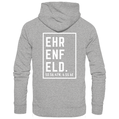 Ehrenfeld Koordinaten (großer Druck auf dem Rücken) - Organic Hoodie