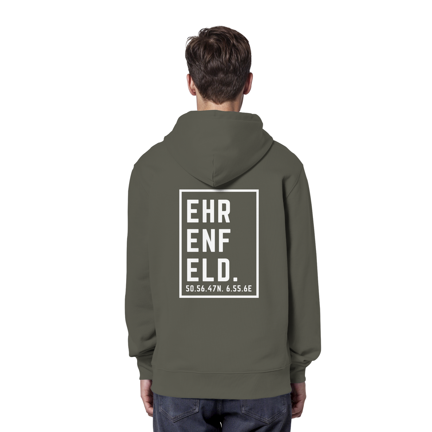 Ehrenfeld Koordinaten (großer Druck auf dem Rücken) - Organic Hoodie