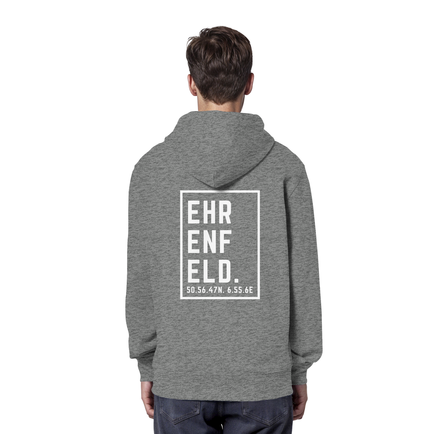 Ehrenfeld Koordinaten (großer Druck auf dem Rücken) - Organic Hoodie