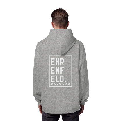 Ehrenfeld Koordinaten (großer Druck auf dem Rücken) - Organic Oversize Hoodie