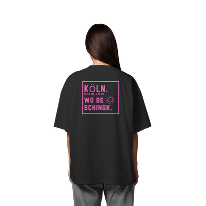 Wo de Sonn schingk - Köln Druck Rücken - Organic Oversize Shirt