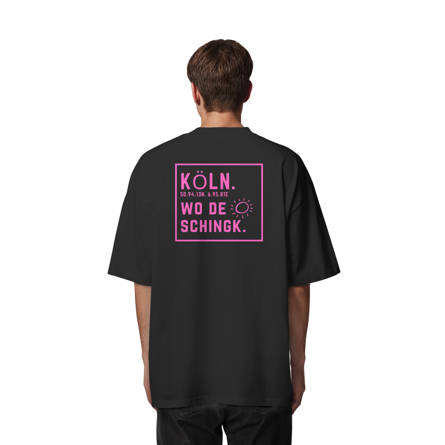 Wo de Sonn schingk - Köln Druck Rücken - Organic Oversize Shirt