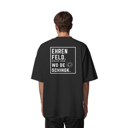 Wo de Sonn schingk - Ehrenfeld Druck Rücken  - Organic Oversize Shirt