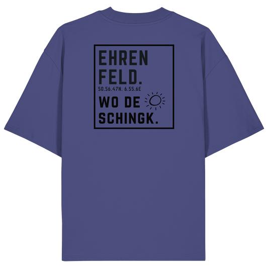 Wo de Sonn schingk - Ehrenfeld Druck Rücken - Organic Oversize Shirt